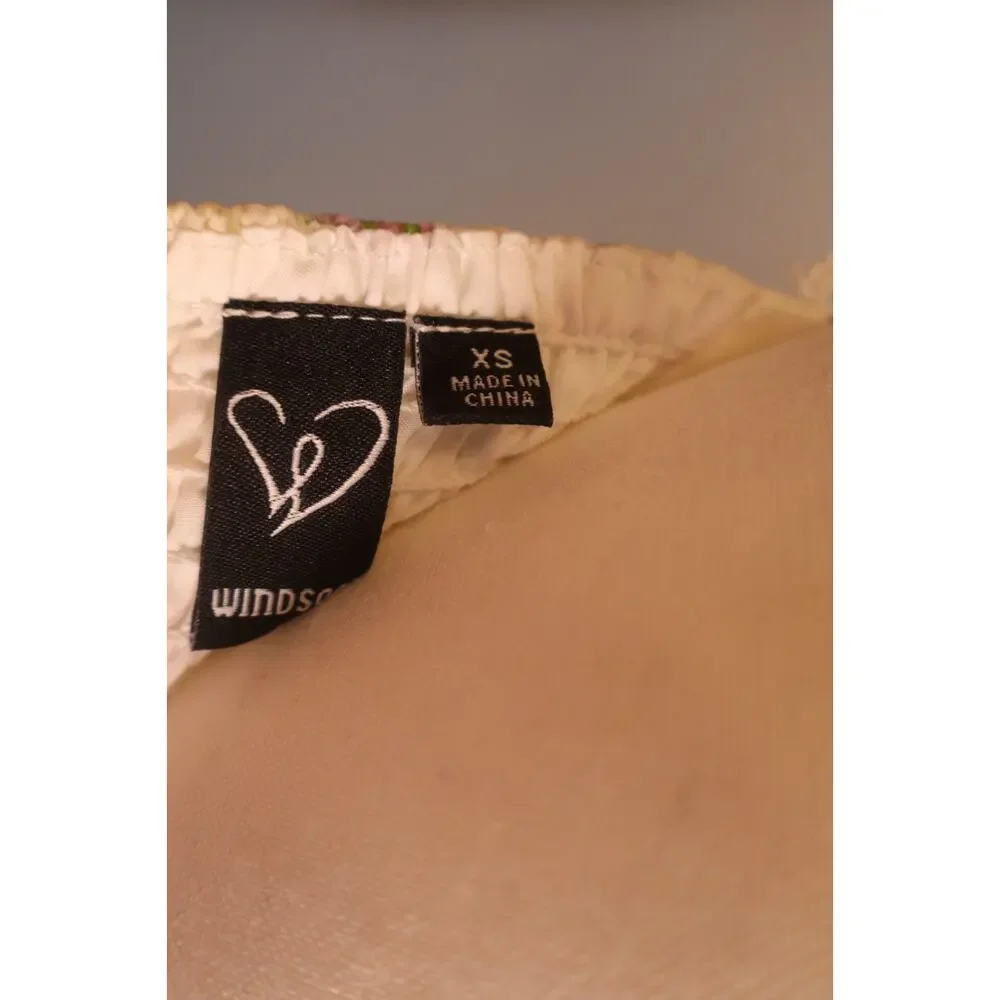 NEW Windsor Ivory Laced Up And Lovely Floral Corset Fit & Flare Mini Dress XS